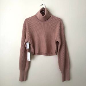 Aritzia New with tag pink merino wool sweater